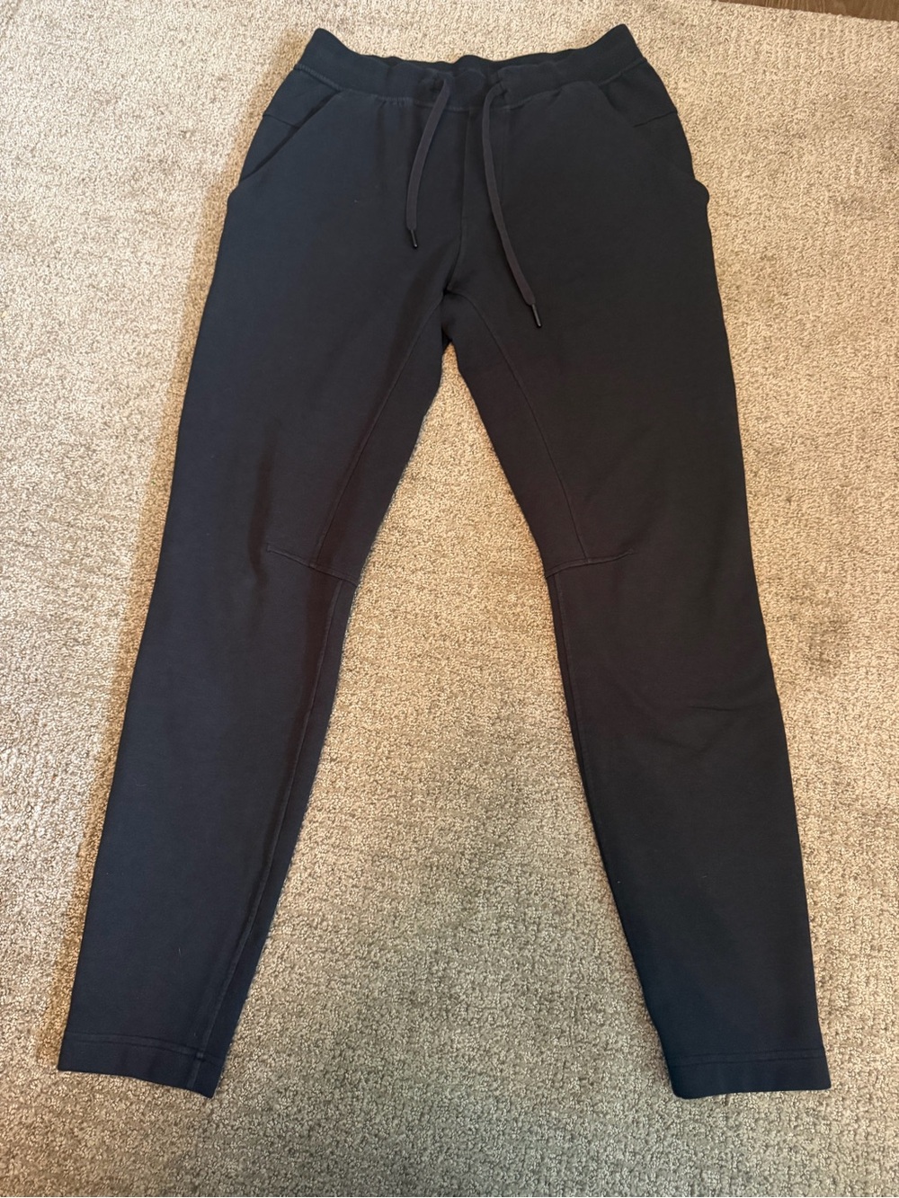 lululemon athletica Men's Black Joggers with Drawstring Waist